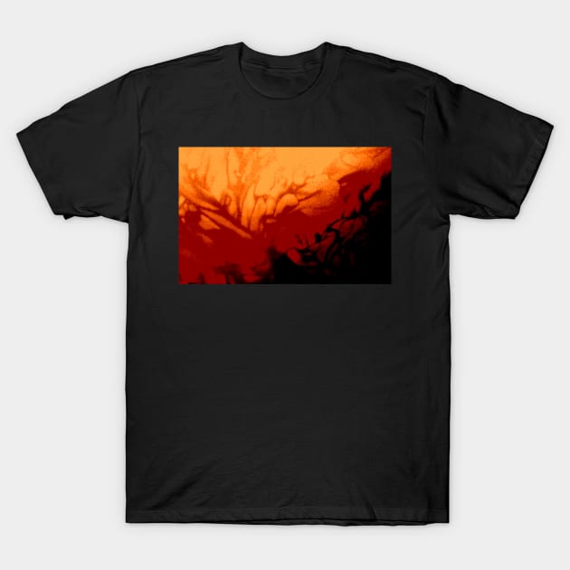 FIRE ORANGE FROST T-Shirt by neilstuartcoffey